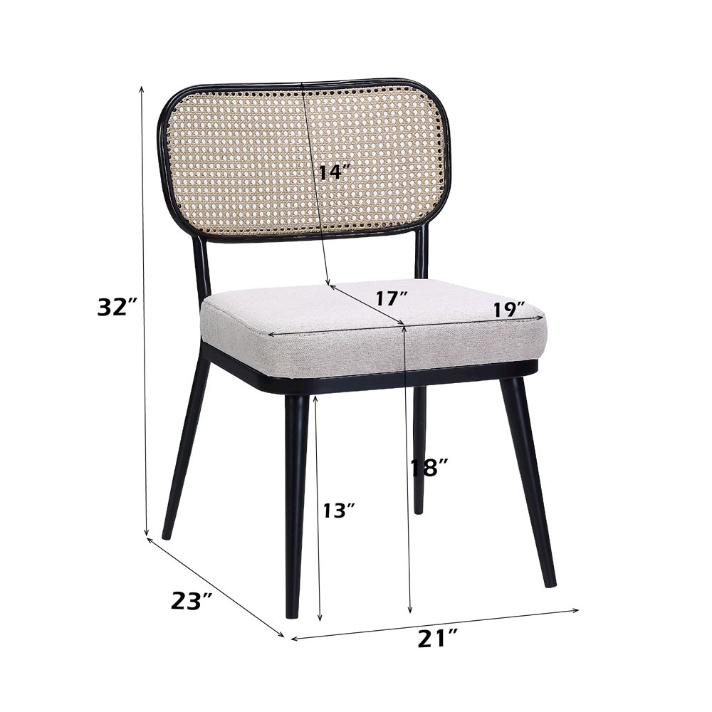 Colson 3 Pcs Table & Chairs Set, Black
