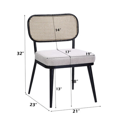 Colson 3 Pcs Table & Chairs Set, Black