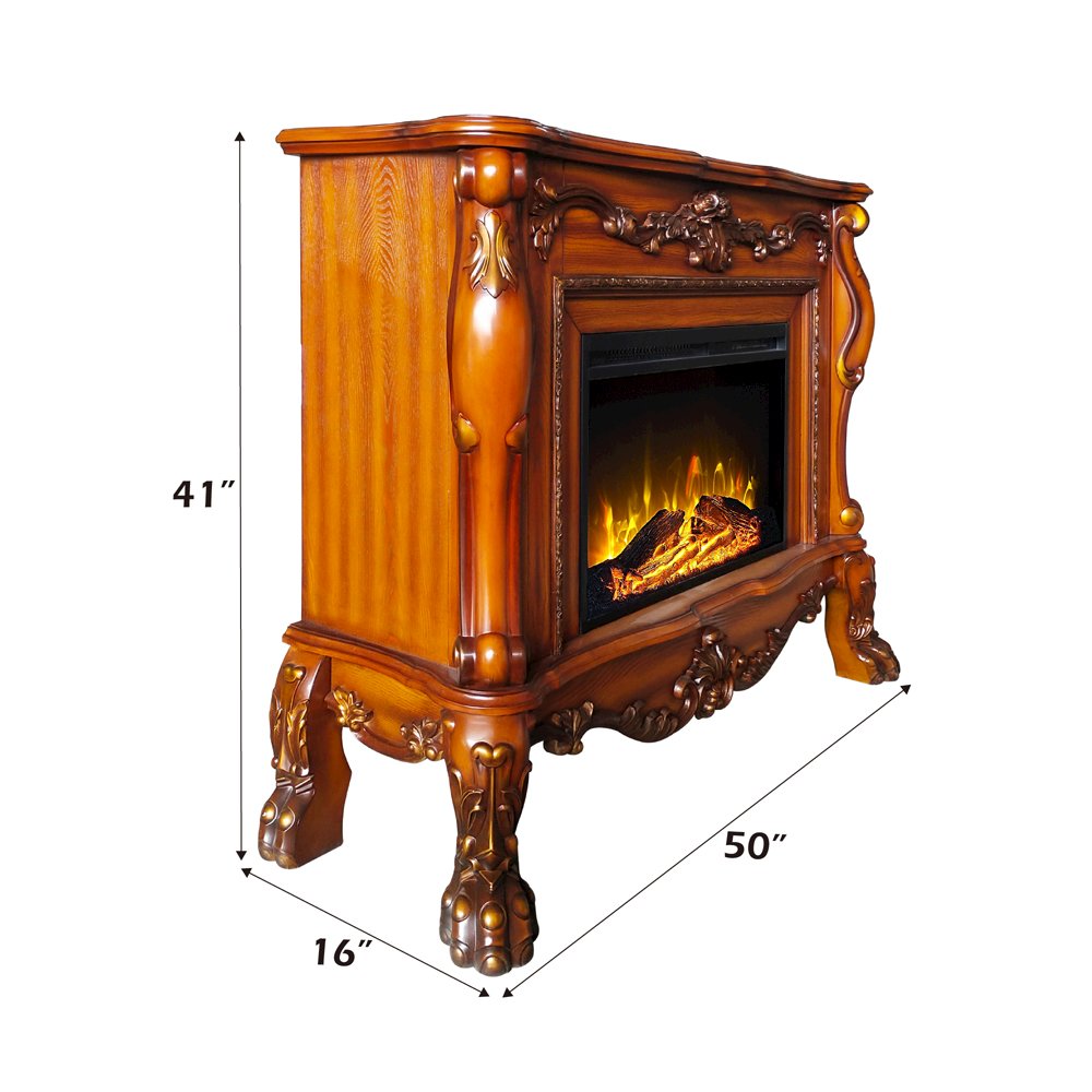 Dresden Fireplace, Cherry Oak