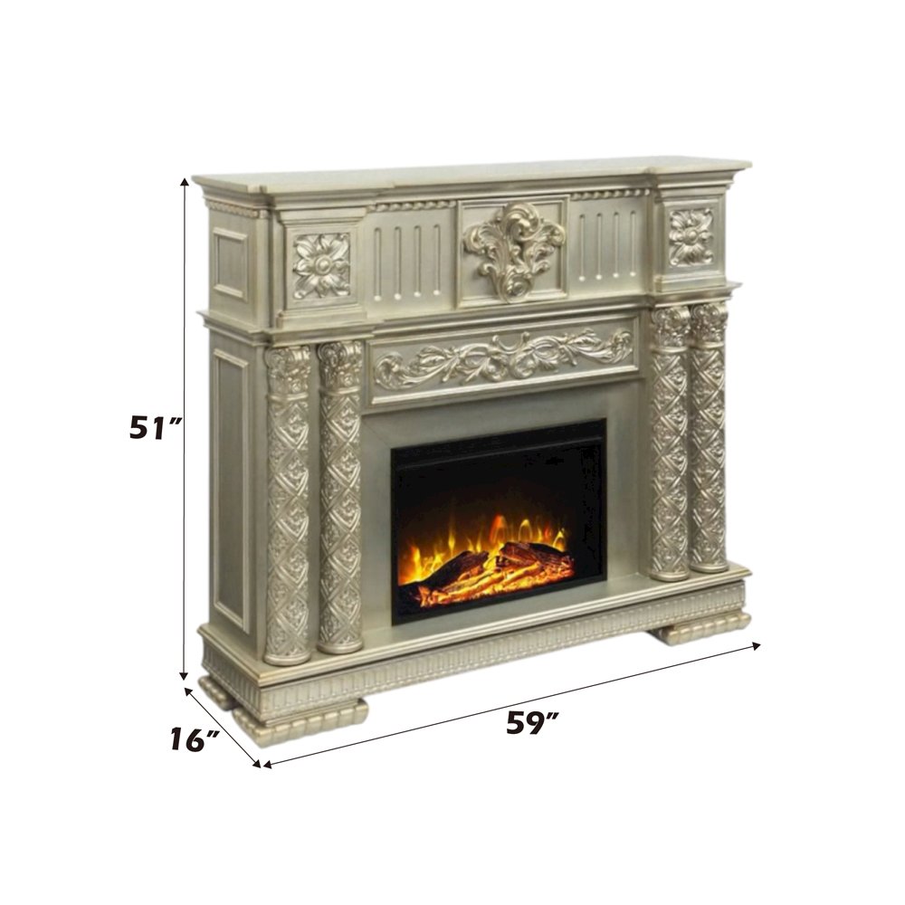 Vendome Fireplace, Gold Patina