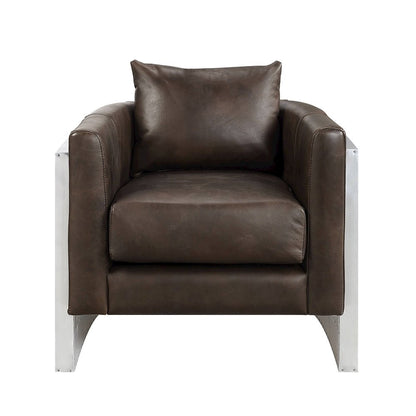 Betla Accent Chair, Espresso Top grain Leather