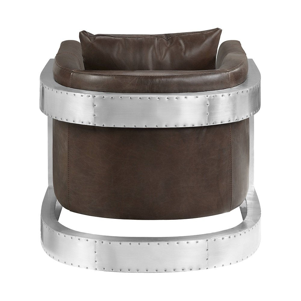Betla Accent Chair, Espresso Top grain Leather