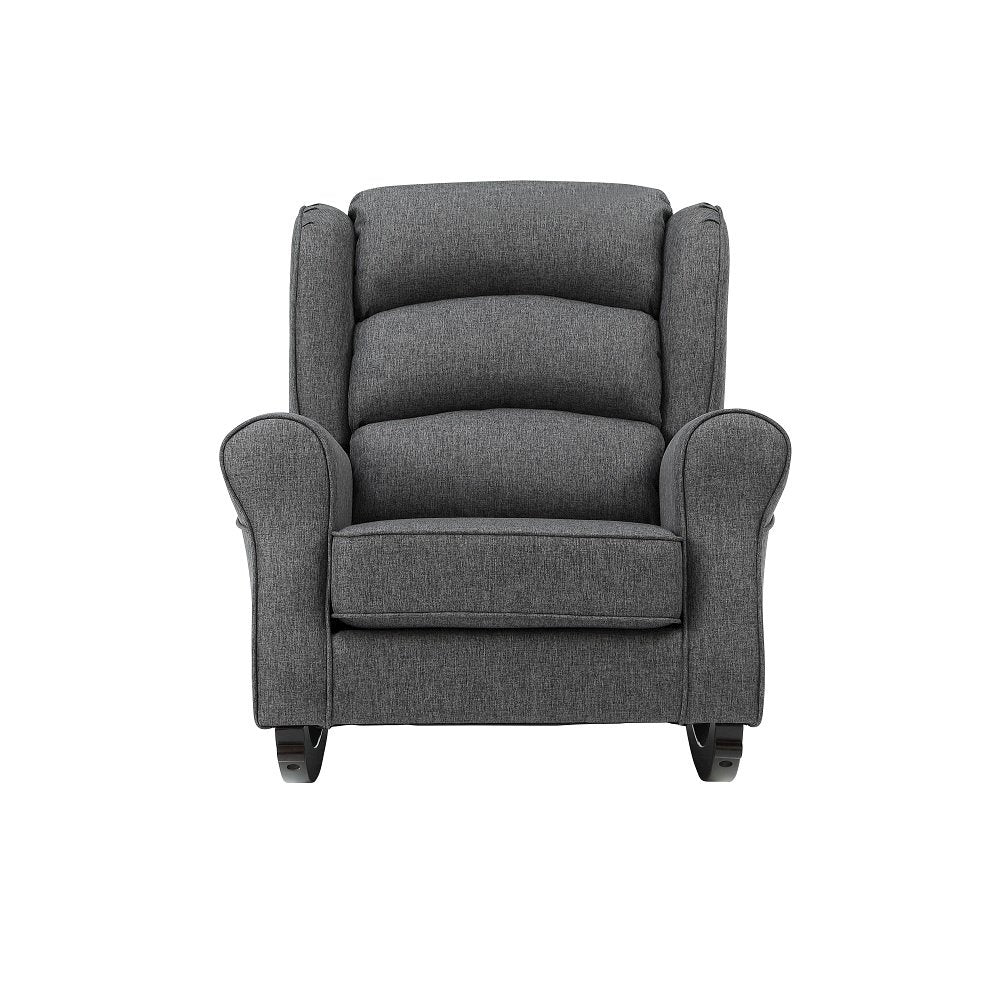 Fabien Rocking Chair, Gray Fabric