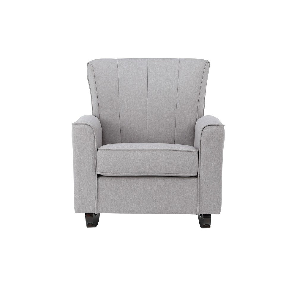 Denzell Rocking Chair, Gray Linen