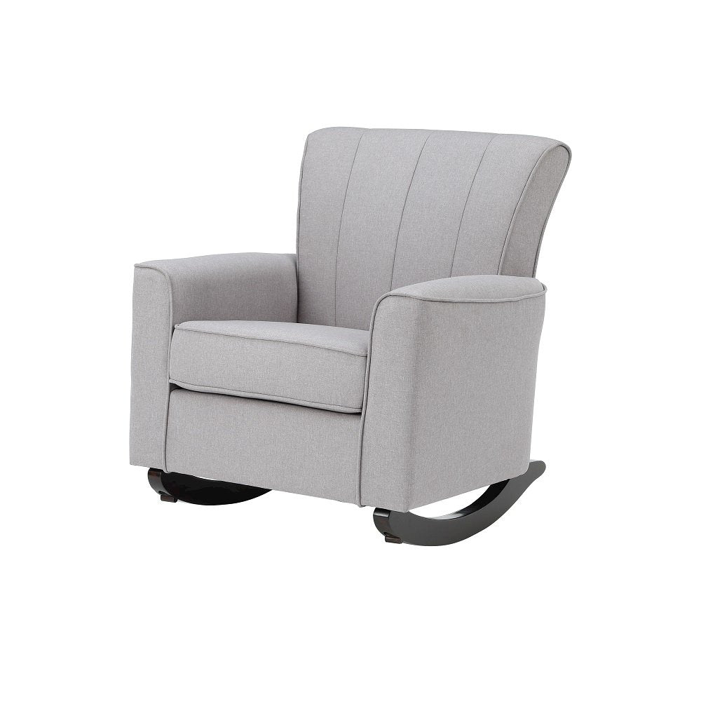 Denzell Rocking Chair, Gray Linen