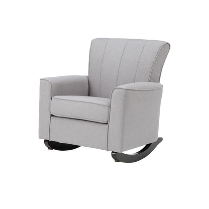 Denzell Rocking Chair, Gray Linen