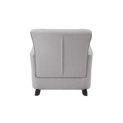 Denzell Rocking Chair, Gray Linen