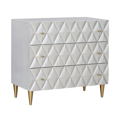 Anson Console Cabinet, Metallic Silver & Champagne