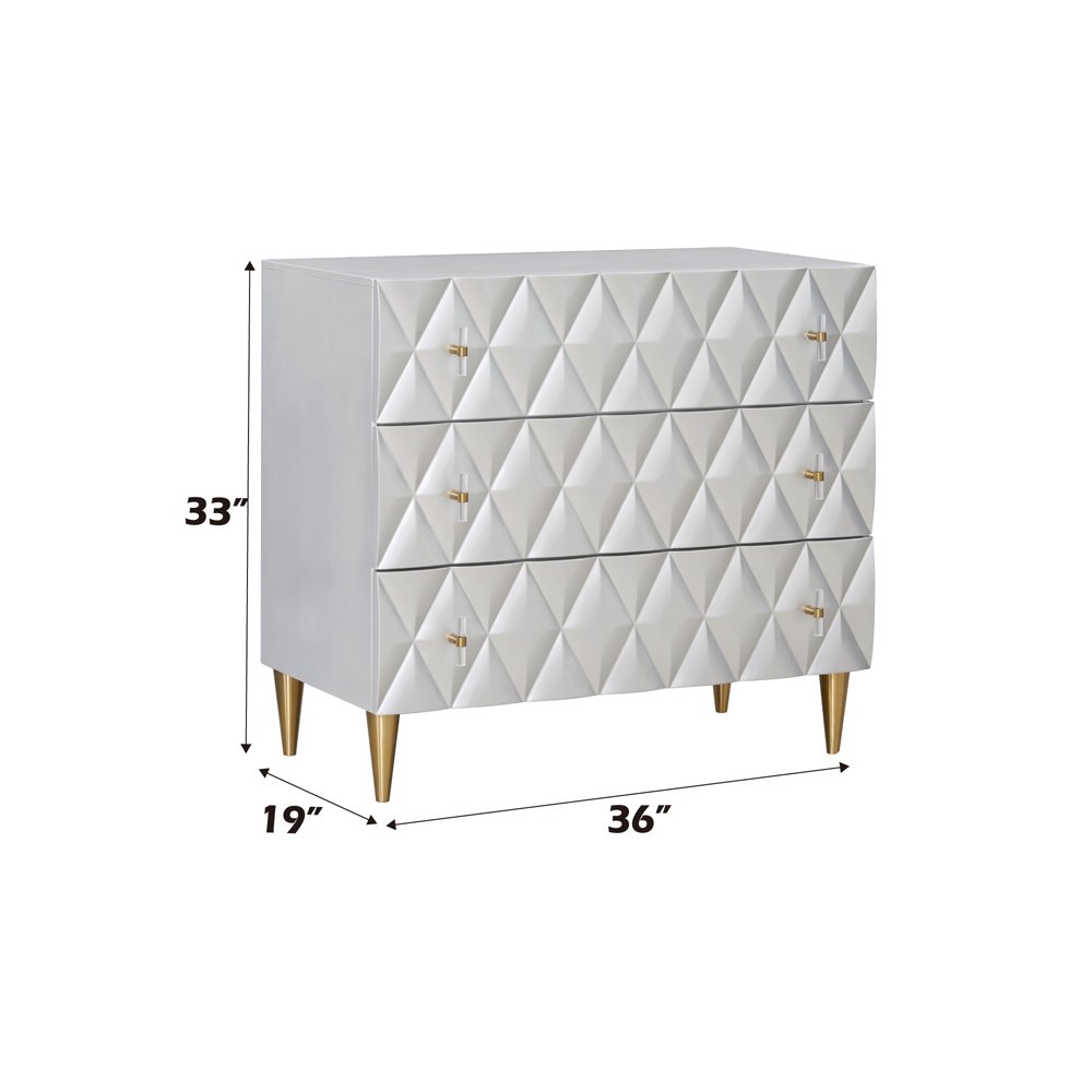 Anson Console Cabinet, Metallic Silver & Champagne
