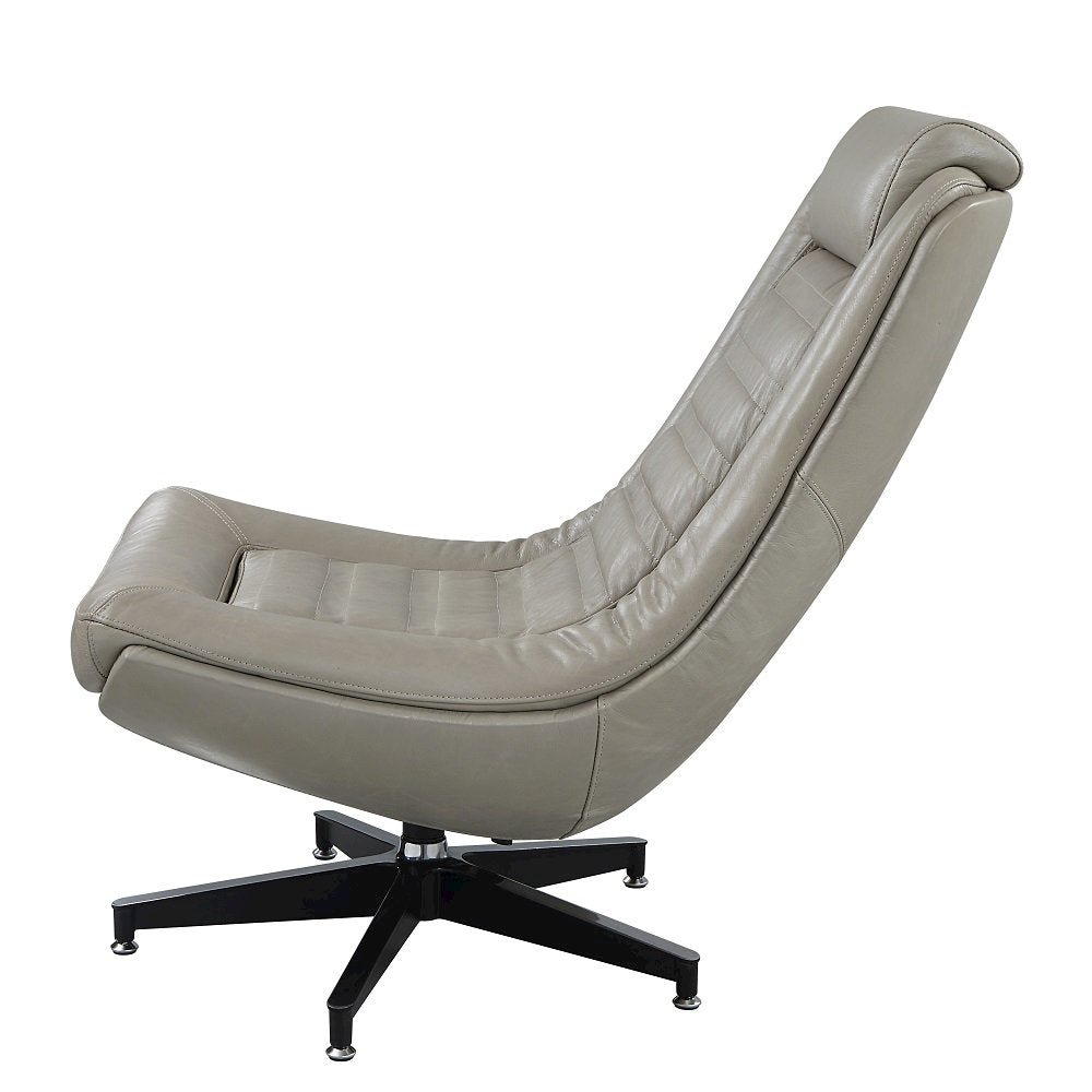 Piran Accent Chair w/Swivel, Twilight Top Grain Leather