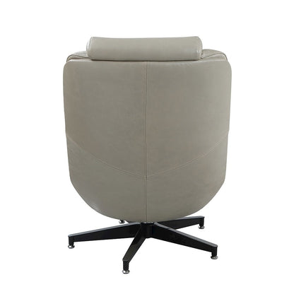 Piran Accent Chair w/Swivel, Twilight Top Grain Leather