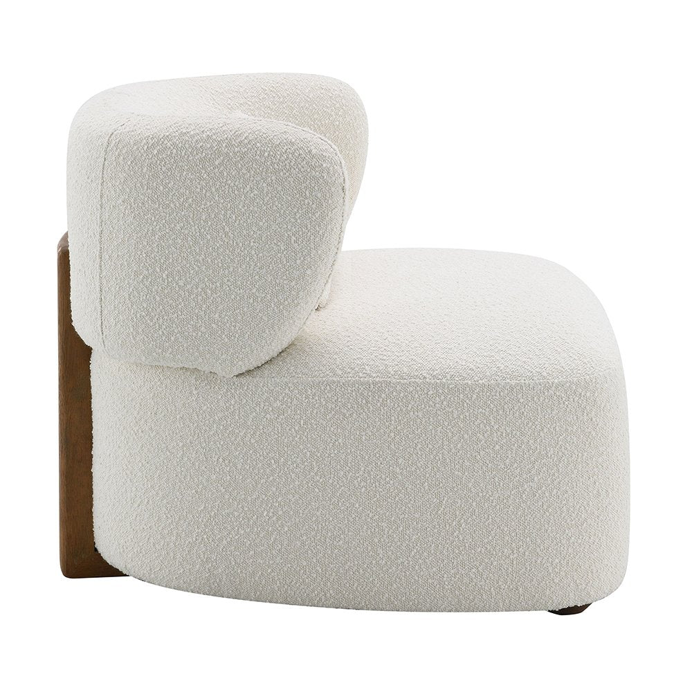 Darius Accent Chair w/Pillow, Beige Boucle