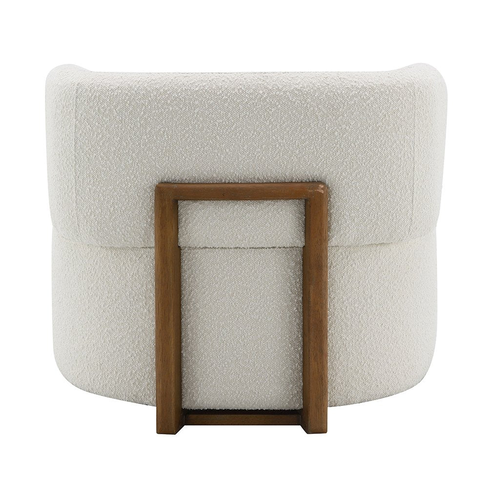 Darius Accent Chair w/Pillow, Beige Boucle