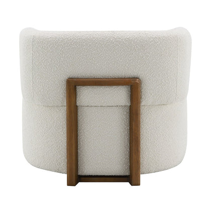 Darius Accent Chair w/Pillow, Beige Boucle