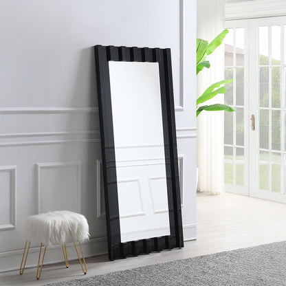 Dara Floor Mirror, Black
