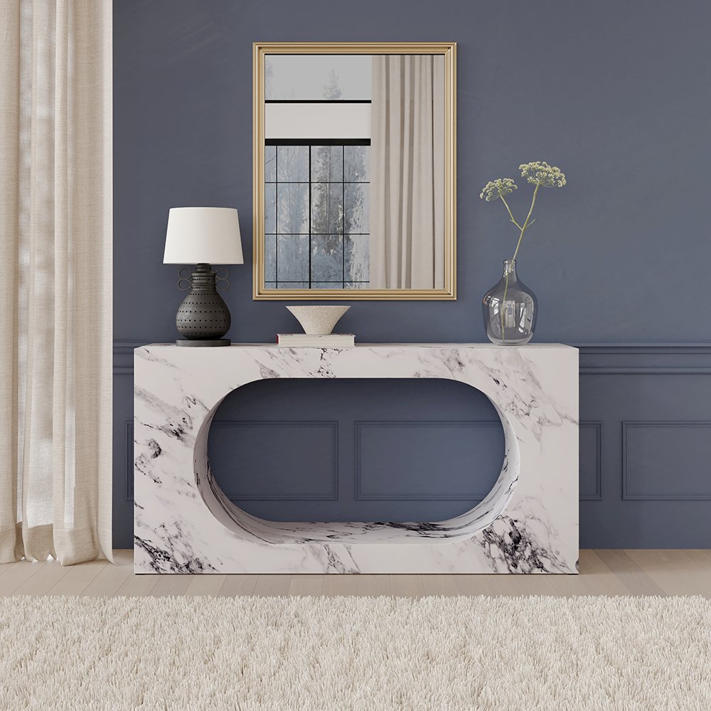 Fritzy Console Table, Engineered Stone