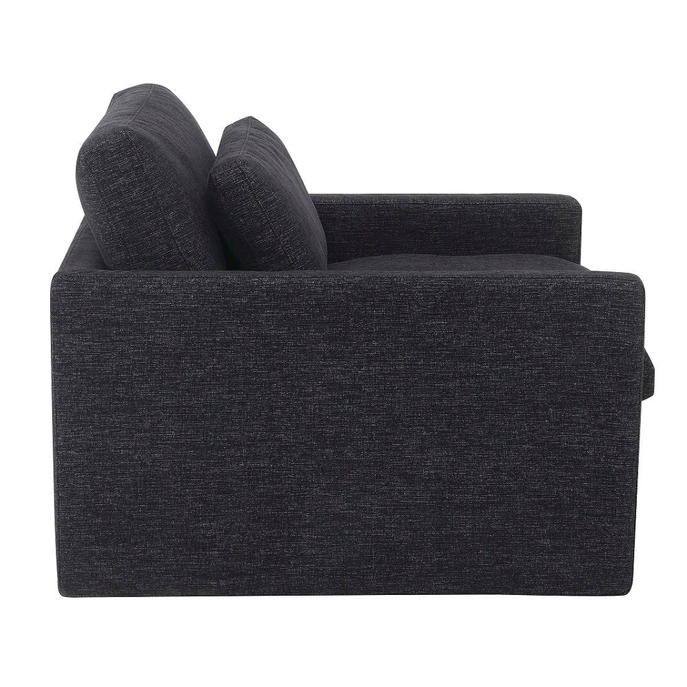 Naveen Swivel Chair w/Pillow, Dark Gray Fabric