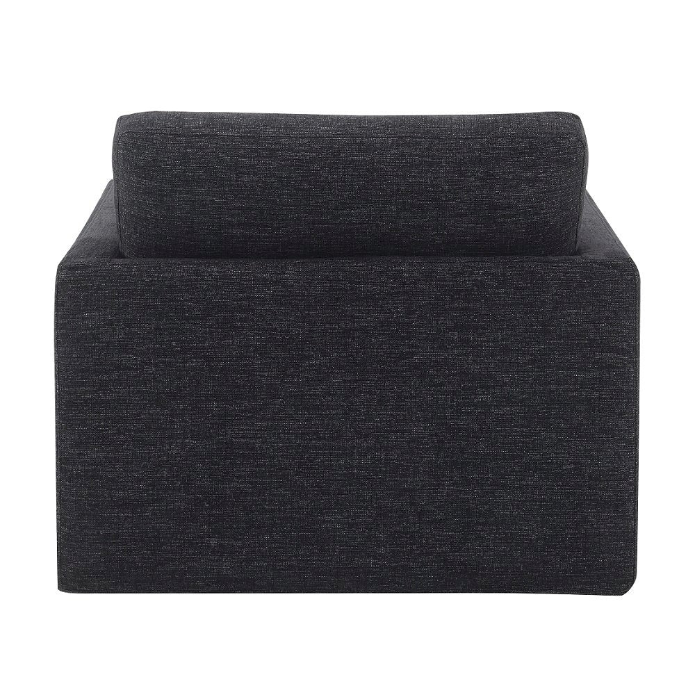Naveen Swivel Chair w/Pillow, Dark Gray Fabric