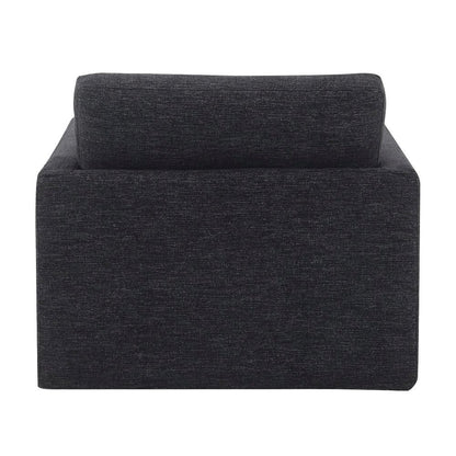 Naveen Swivel Chair w/Pillow, Dark Gray Fabric