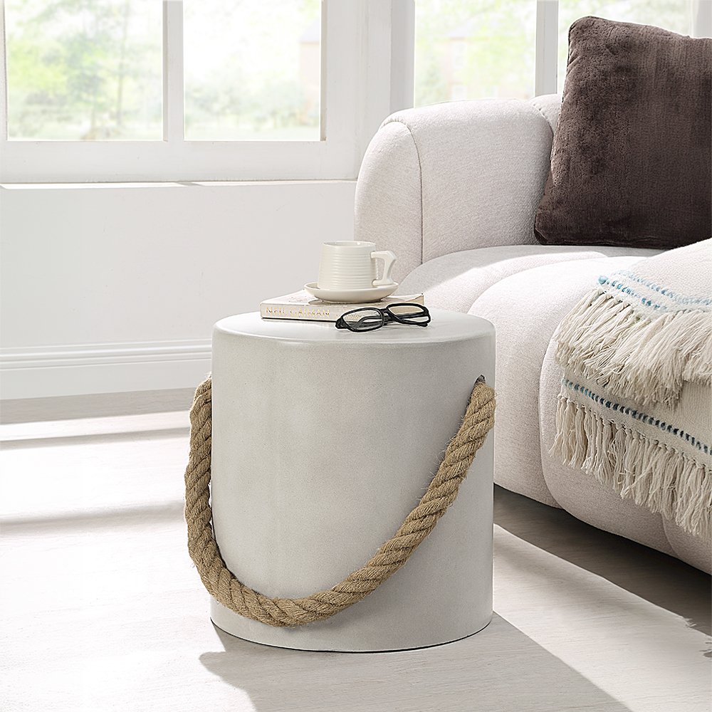 Gene Accent Table, Natural Gray