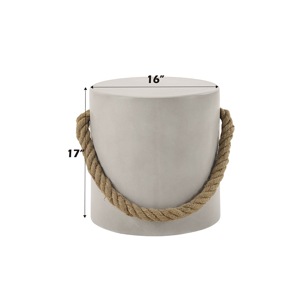 Gene Accent Table, Natural Gray