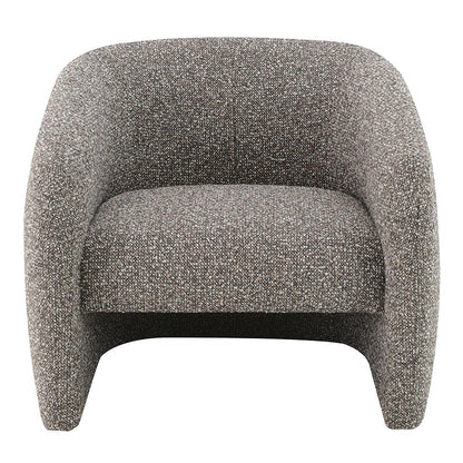 Livia Accent Chair, Brown & Gray Tweed