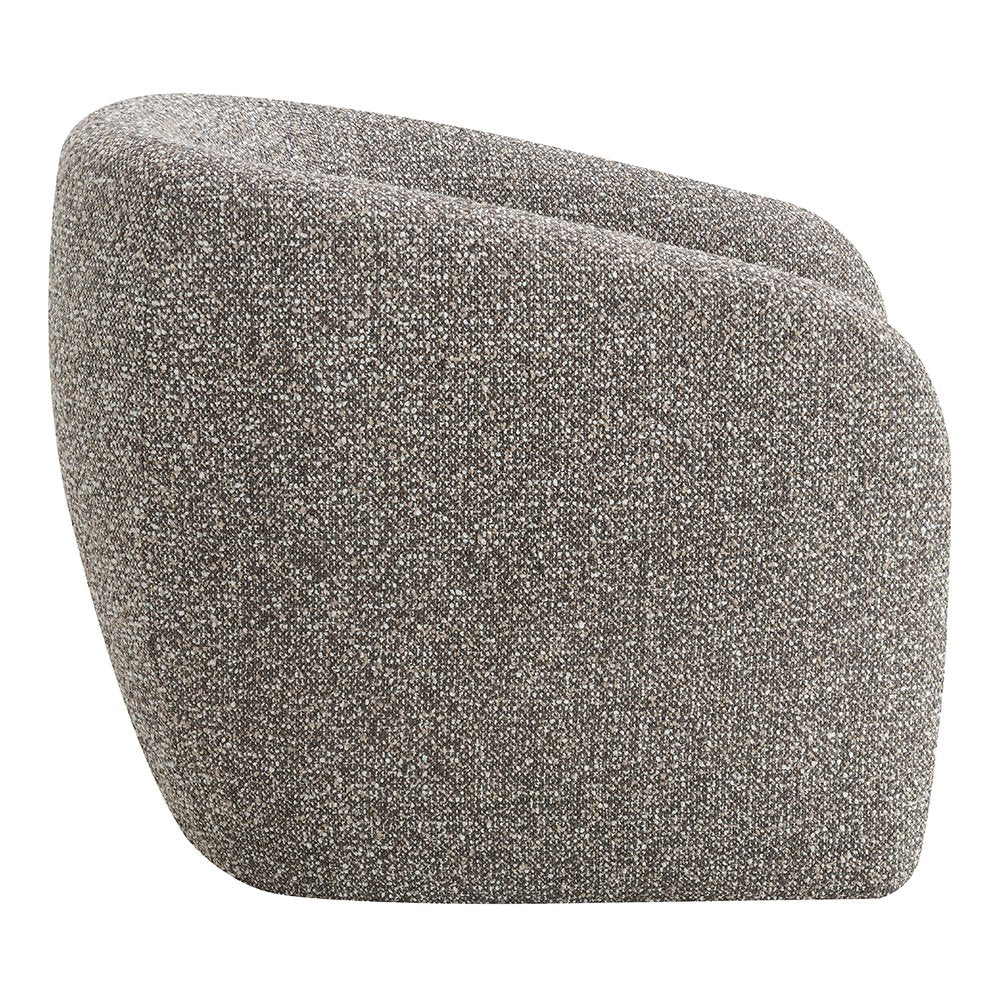 Livia Accent Chair, Brown & Gray Tweed