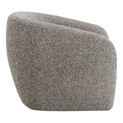 Livia Accent Chair, Brown & Gray Tweed