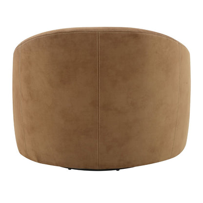 Zoey Accent Chair w/Swivel, Chocolate Suede