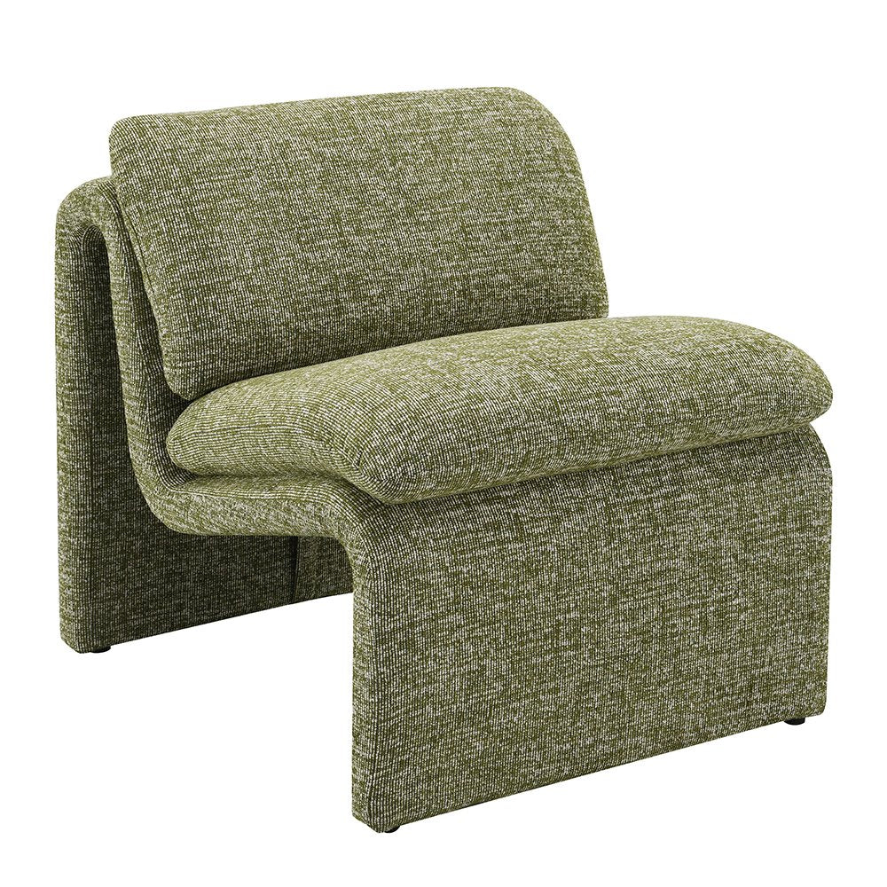 Jaeda Accent Chair, Green Boucle