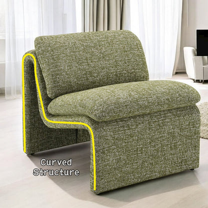 Jaeda Accent Chair, Green Boucle