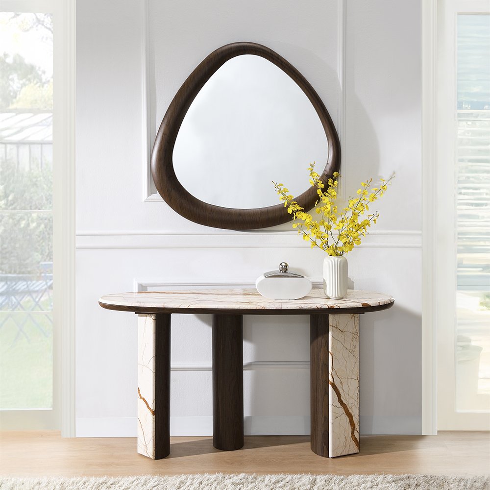 Haidar Accent Mirror, Brown