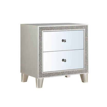 Sliverfluff Nightstand, Mirrored & Champagne