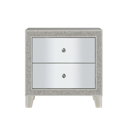Sliverfluff Nightstand, Mirrored & Champagne