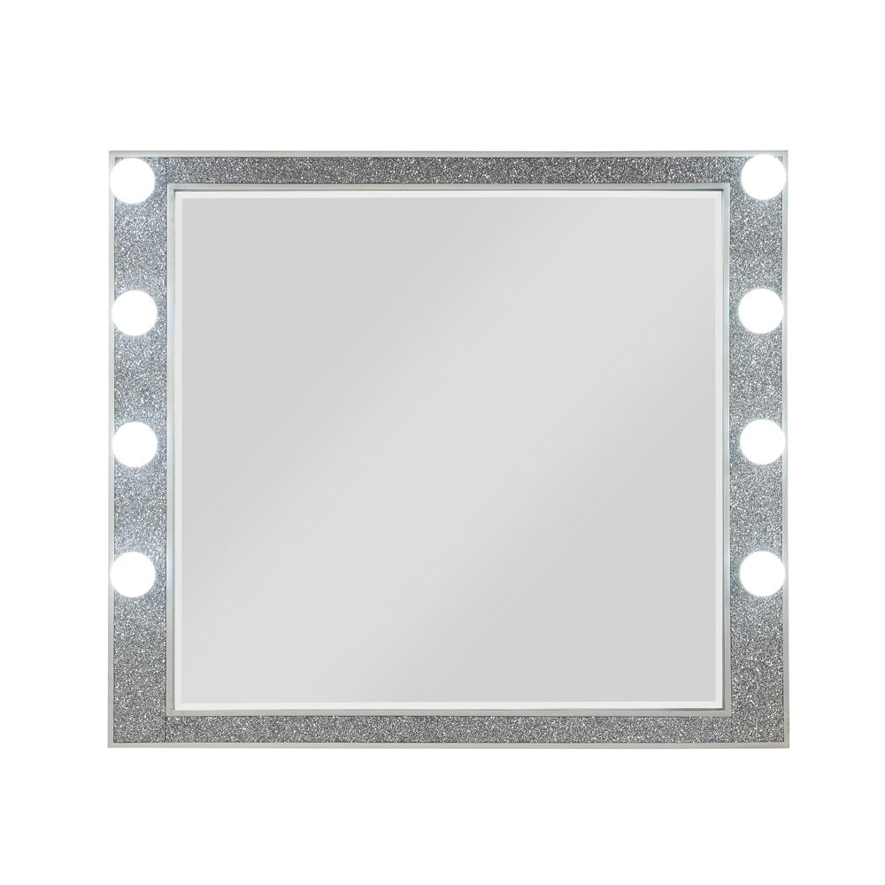 Sliverfluff Mirror w/Light, Mirrored & Champagne