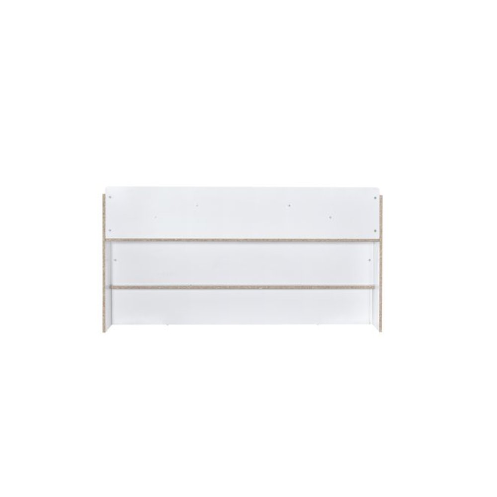 Perse Queen Bed w/Storage, White