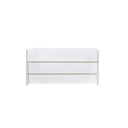 Perse Queen Bed w/Storage, White