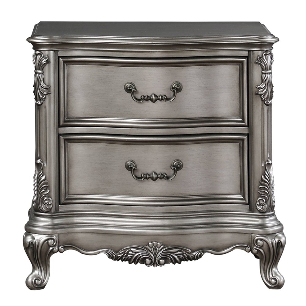 Ariadne Nightstand, Antique Platinum