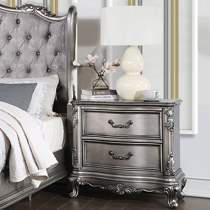 Ariadne Nightstand, Antique Platinum