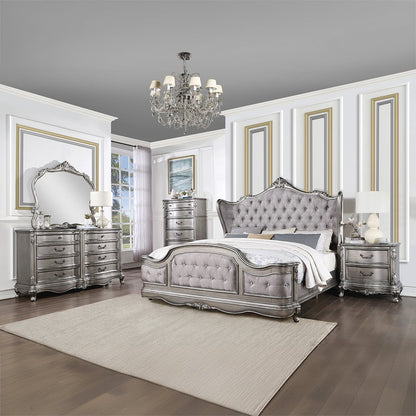 Ariadne Nightstand, Antique Platinum