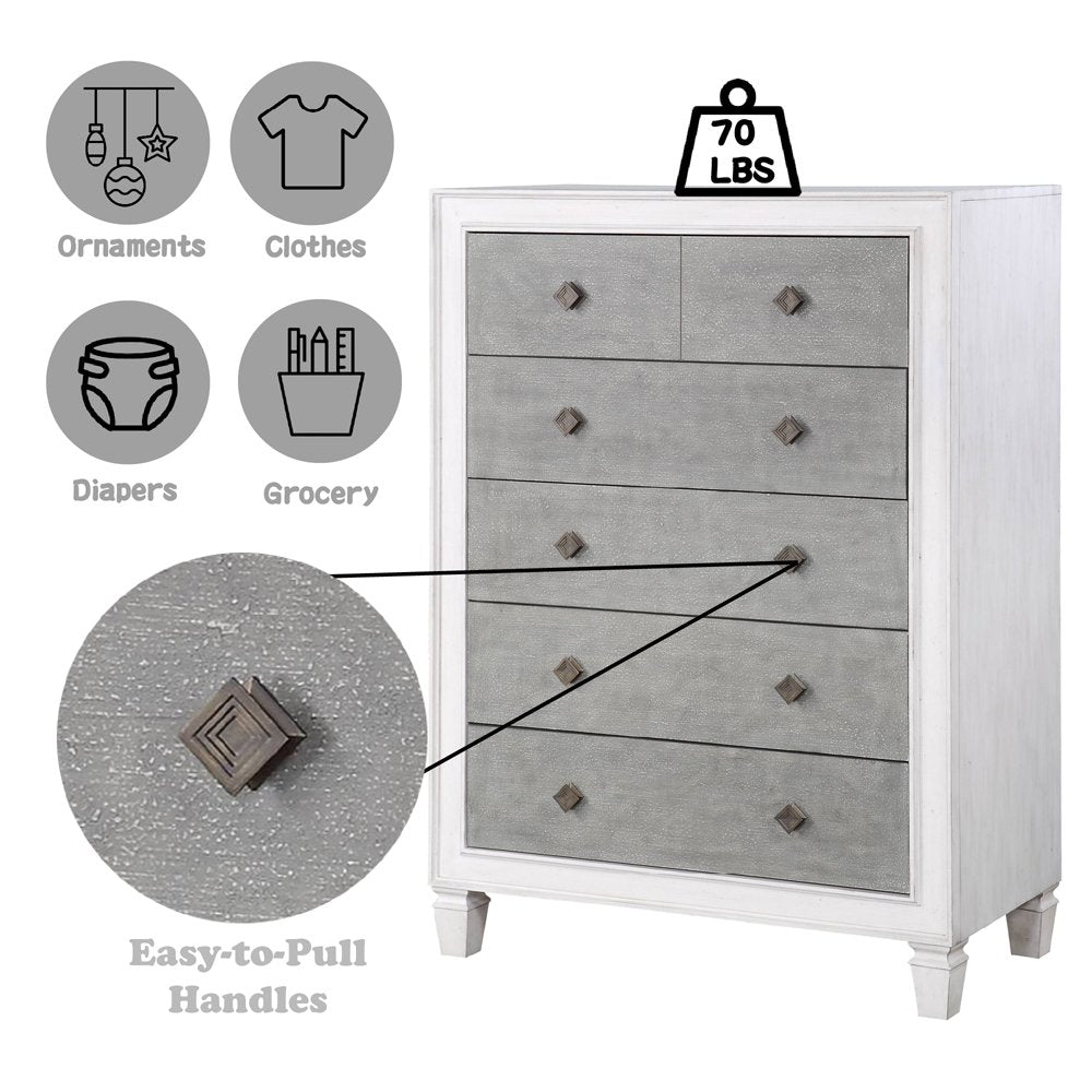 Katia Chest, Rustic Gray & Weathered White