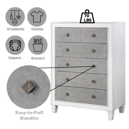 Katia Chest, Rustic Gray & Weathered White