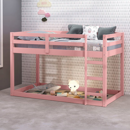 Gaston II Twin Loft Bed, Pink