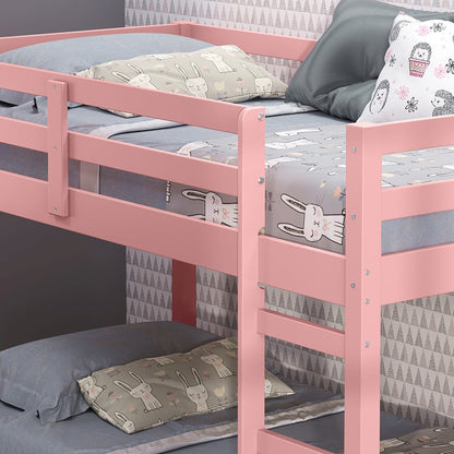 Gaston II Twin Loft Bed, Pink
