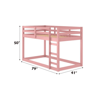 Gaston II Twin Loft Bed, Pink