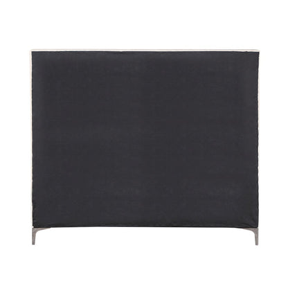 Faiz Queen Bed, Beige Velvet