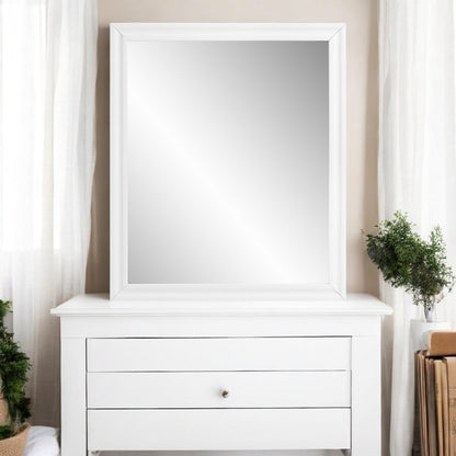 Gaines Mirror, White High Gloss