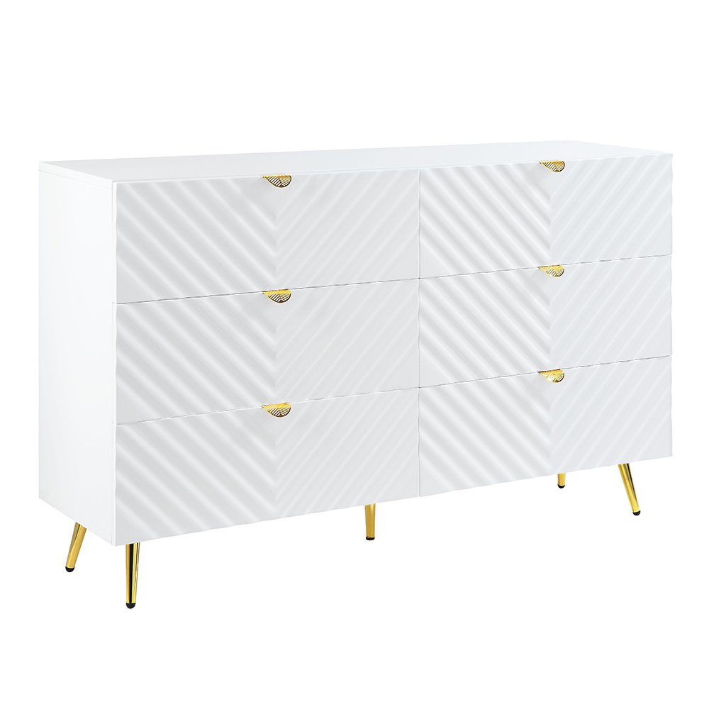 Gaines Dresser, White High Gloss