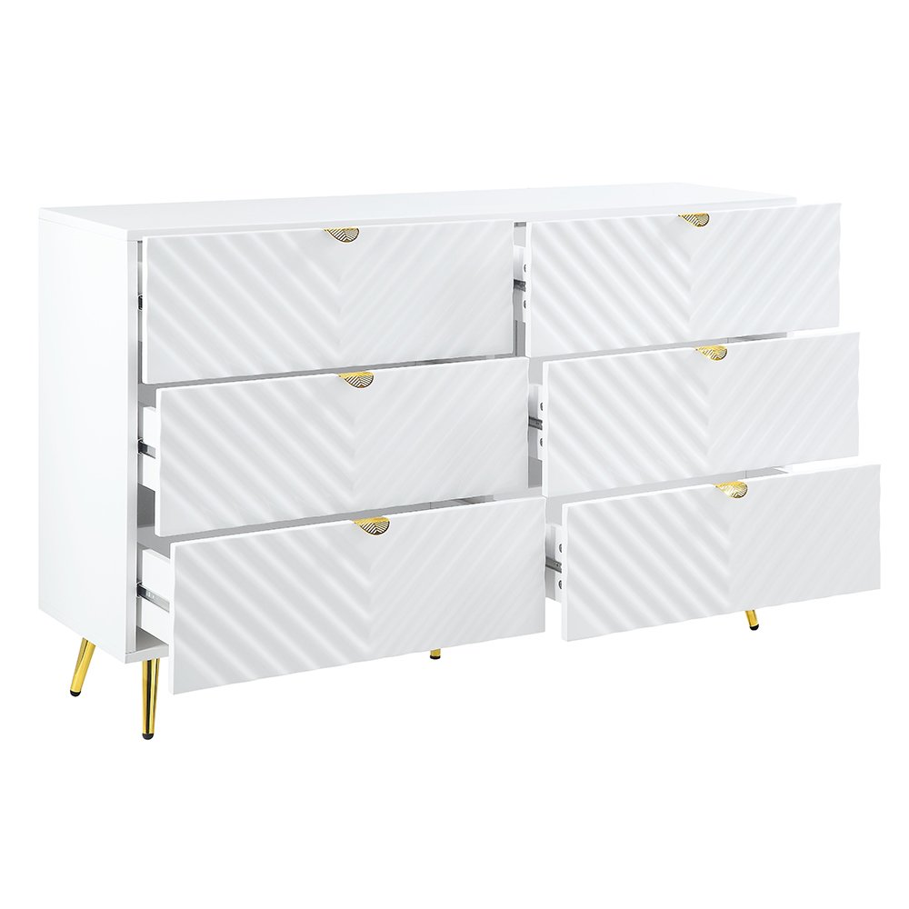 Gaines Dresser, White High Gloss