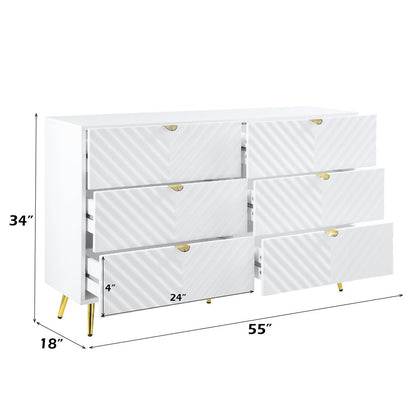 Gaines Dresser, White High Gloss